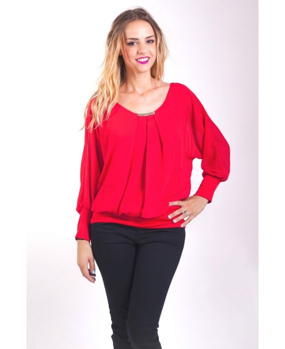 BLOUSE 4011 ROUGE