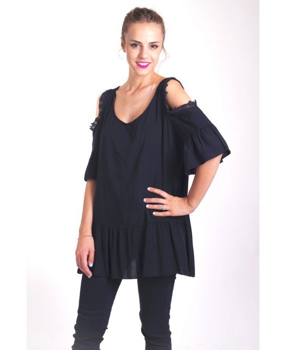 TUNIC SHOULDERS DENUDEES 4034 BLACK