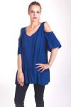 TUNIC SHOULDERS DENUDEES 4034 BLUE