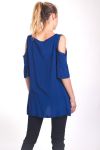 TUNIC SHOULDERS DENUDEES 4034 BLUE