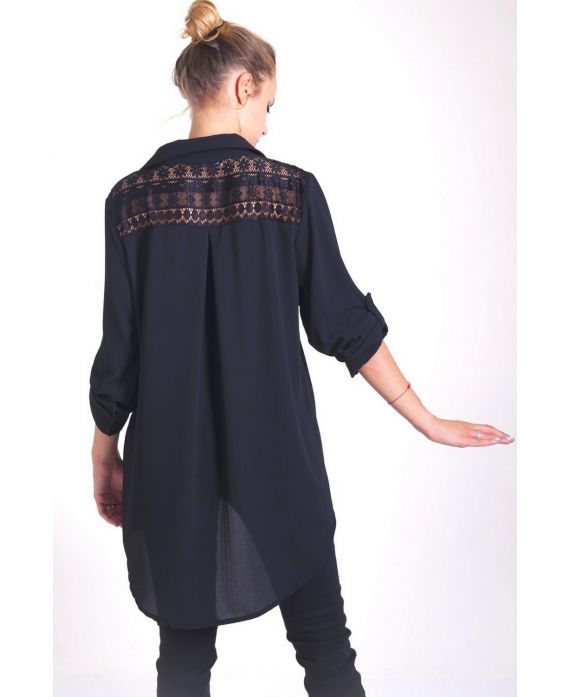 TUNIEK BACK LACE 4006 ZWART