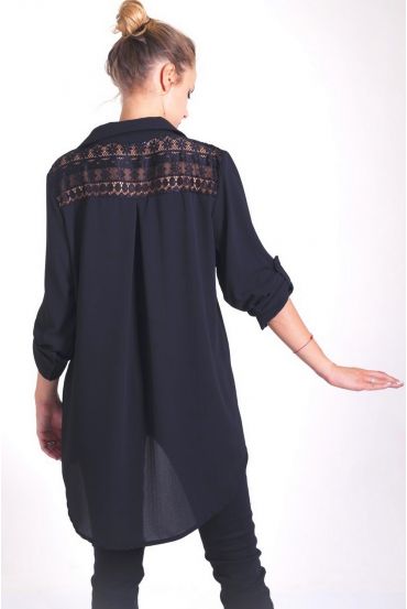 TUNIEK BACK LACE 4006 ZWART