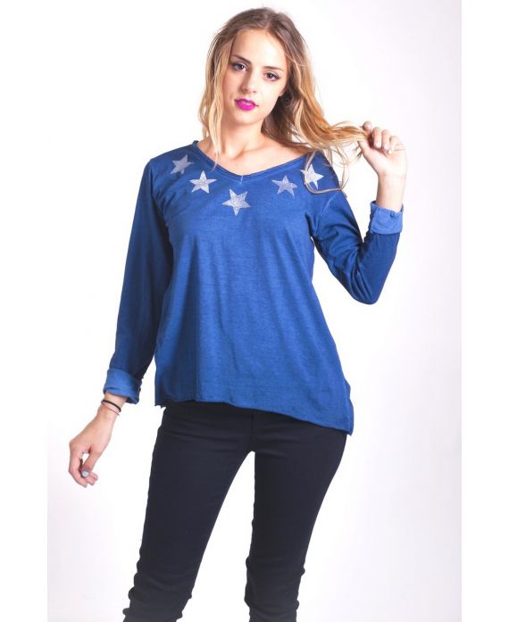 T-SHIRT STARS 4033 BLUE