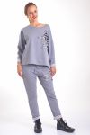 SWEAT PAILLETE 4035 GRAU