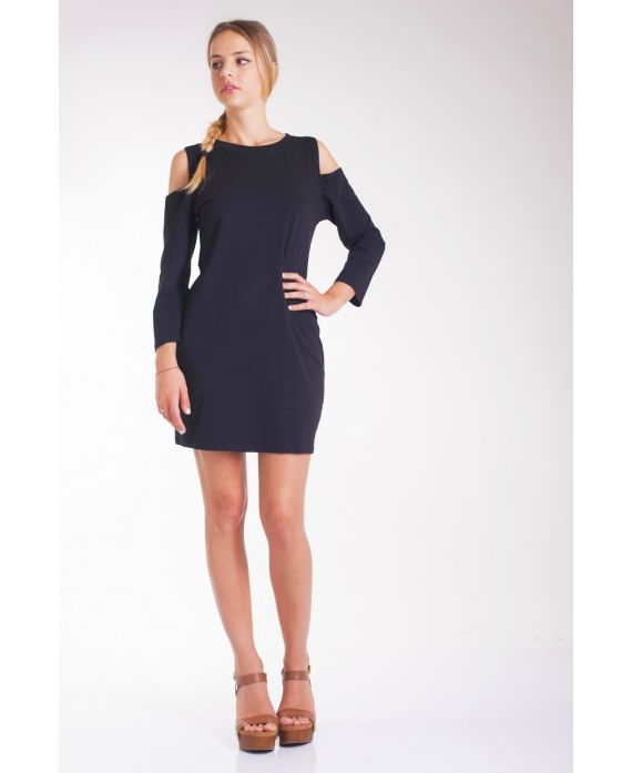 VESTIDO DE HOMBROS DENUDEES 4009 NEGRO