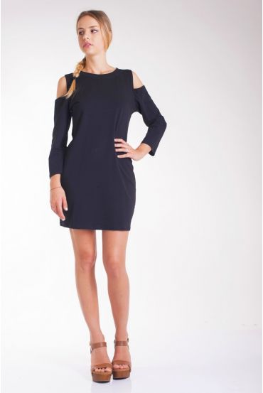 VESTIDO DE HOMBROS DENUDEES 4009 NEGRO