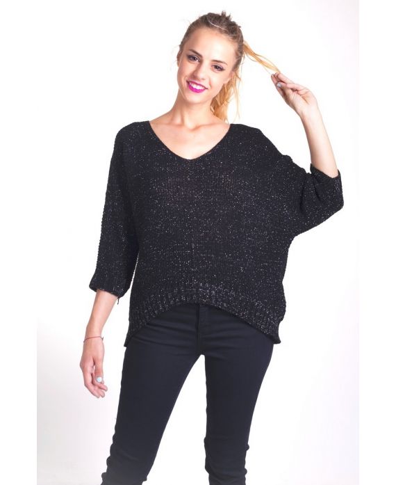 SWEATER MOHAIR LUREX 4036 BLACK