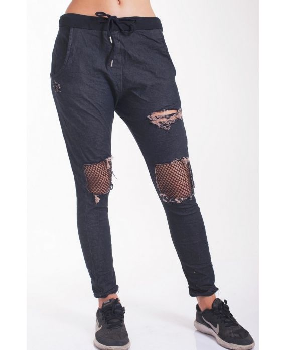 JEANS BROEK VERNIETIGEN 4029 ZWART