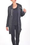 HOODED SWEATJACKET 4017 BLACK