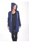 CON CAPPUCCIO SWEATJACKET 4017 BLU