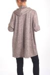 CON CAPPUCCIO SWEATJACKET 4017 BEIGE