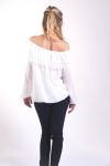 BLOUSE SHOULDERS DENUDEES 4003 WHITE