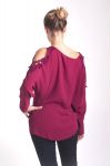 BLOUSE EPAULES DENUDEES 4042 BORDEAUX