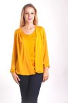 BLOUSE DRAPEE LACE 4043 MUSTARD