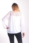 BLOUSE DRAPEE LACE 4043 WHITE