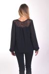 BLOUSE DRAPEE LACE 4043 BLACK