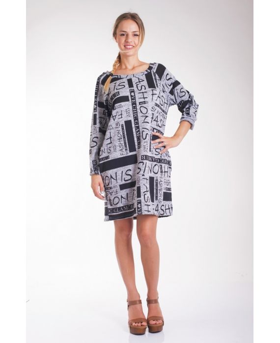 DRESS WRITE-4044 M-GREY