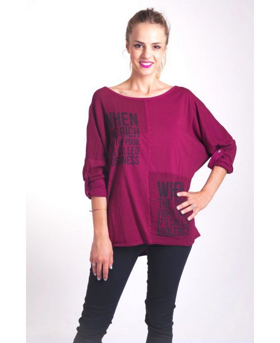 T-SHIRT AFFOLLANO 4046 BORDEAUX