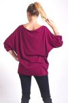 T-SHIRT FLOCKING 4046 BORDEAUX