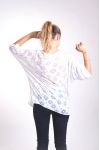 T-SHIRT MIX MATIERES 4047 BLANC