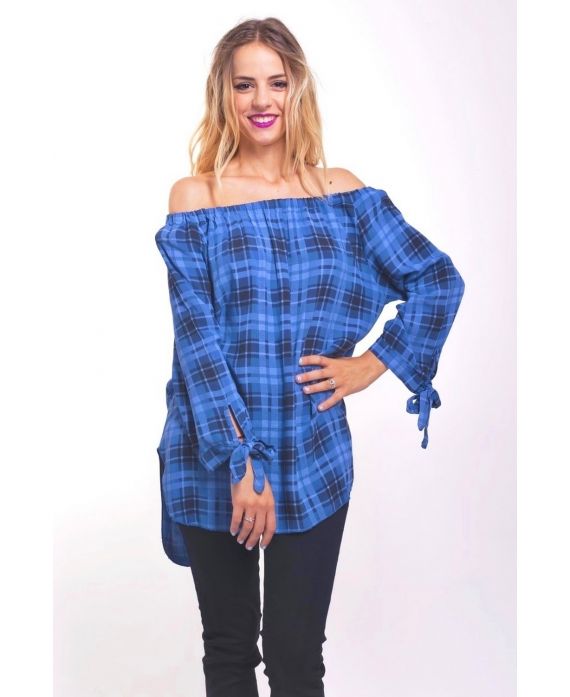 TUNIC SHOULDERS DENUDEES 4050 BLUE