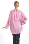 BLUSE MIT PETER-PAN-KRAGEN STRASS 4051 ROSA