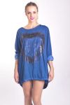 T-SHIRT CUORE 4052 BLU