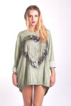 T-SHIRT HEART 4052 MILITARY GREEN