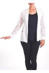 GIACCA BLAZER IN PIZZO 4055 BIANCO