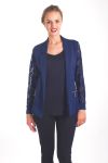 GIACCA BLAZER IN PIZZO 4055 NAVY