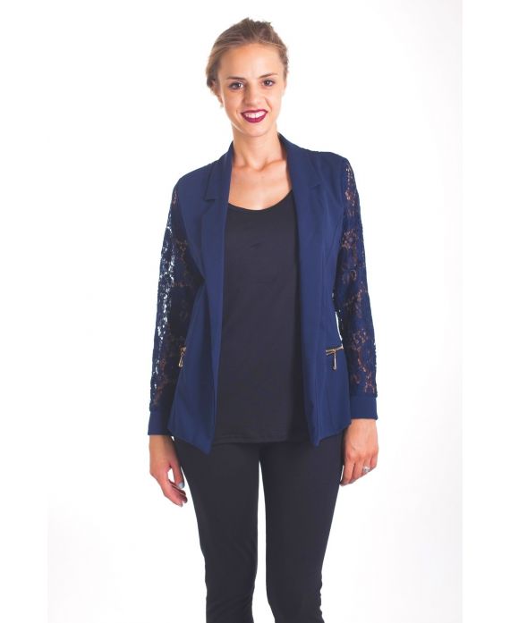 GIACCA BLAZER IN PIZZO 4055 NAVY