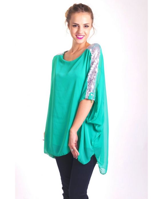 TUNIQUE PAILLETTES 4057 VERT