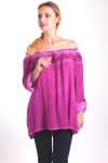 TUNIC SHOULDERS DENUDEES 4059 BORDEAUX