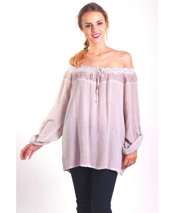 TUNIC SHOULDERS DENUDEES 4059 BEIGE