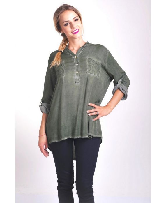 TUNIC LACE 4060 MILITARY GREEN