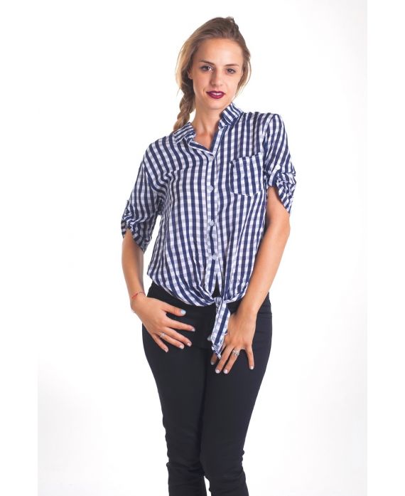 BLOUSE HEEFT TIE 4061 WIT