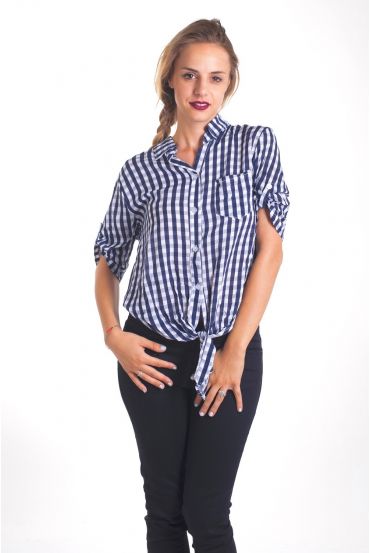 BLOUSE HEEFT TIE 4061 WIT