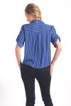 BLOUSE HAS TIE 4061 BLUE