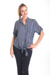 BLOUSE HEEFT TIE 4061 MILITAIRE GROEN