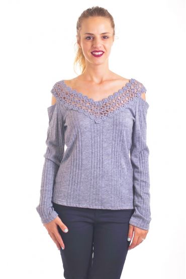 - PULL-SPITZEN-4064 GRAU