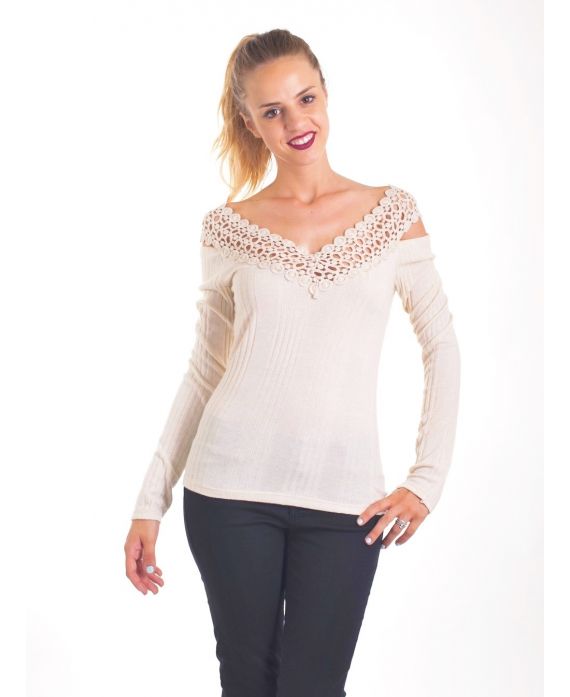 - PULL-SPITZEN-4064 BEIGE