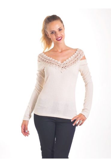 - PULL-SPITZEN-4064 BEIGE