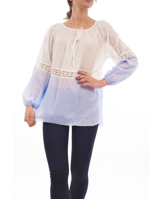 TUNIC BICOLORE S9225 BLUE