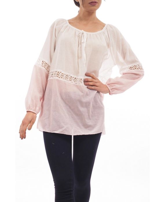 TUNIC BICOLORE S9225 ROSE