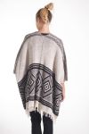 CHALECO DE PONCHO DE LANA MOHAIR 4074 BEIGE