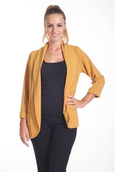 CHAQUETA BLAZER RAYEE 2 BOLSILLOS 4075 MOSTAZA