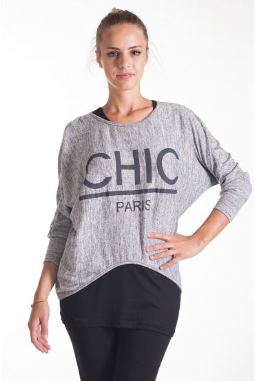 T-SHIRT 2 PEZZI 4076 GRIGIO