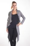 CHALECO LARGO / CHAQUETA CON 2 BOLSILLOS 4078 GRIS