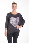 T-SHIRT AFFOLLANO FIORI 4079 NERO