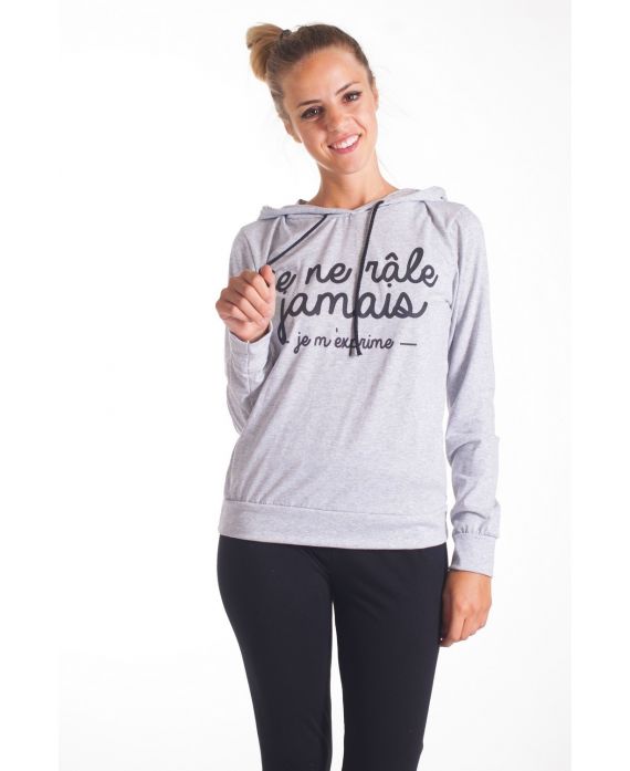 SWEAT-SHIRT DRUCKT 4080 GRAU